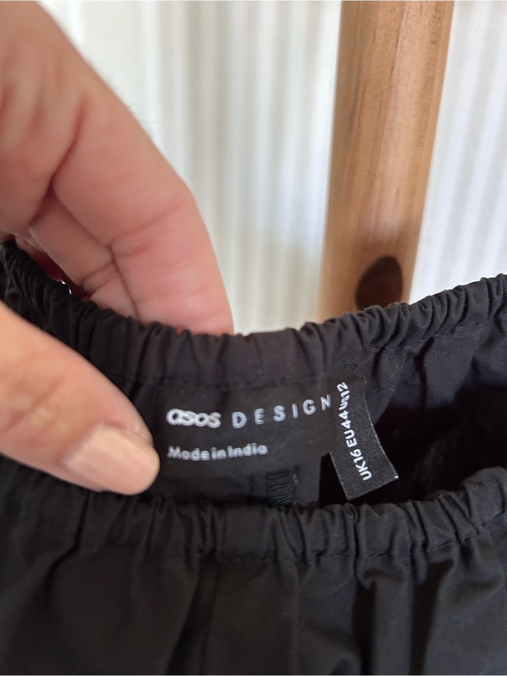 ASOS DESIGN balloon leg strappy jumpsuit in black Women’s size 12 Adjustable NWT - Picture 7 of 10